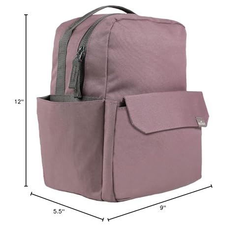 RED ROVR Mini Roo Lightweight Backpack | 6 pockets for everyday essentials (Mauve) - color: Mauve
