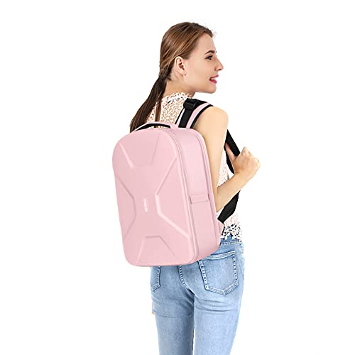 MOSISO Camera Backpack, DSLR/SLR/Mirrorless Photography Camera Bag 15-16 inch Waterproof Hardshell Case with Tripod Holder&Laptop Compartment Compatible with Canon/Nikon/Sony, Pink - color: Pink