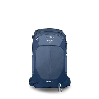 Osprey Stratos 24L Men's Hiking Backpack - Adjustable Daypack with Waterproof Raincover & Bottle Pockets, Nirvana Blue - color: Nirvana Blue, style: 24l