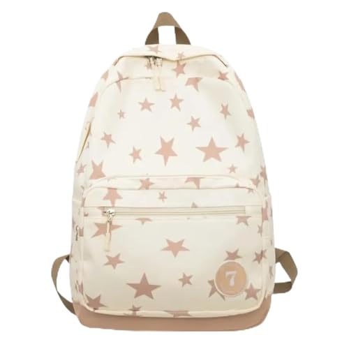 Large Travel Backpack for Women Durable Nylon Hiking Backpack Laptop Bookbag Daypack (White) - color: White