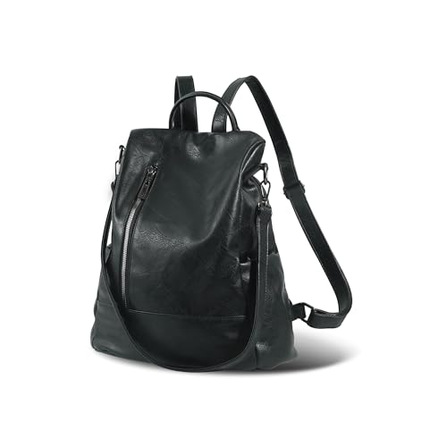 Small Women Backpack Purse PU Leather Anti-theft Casual Shoulder Bag Fashion Ladies Satchel Bags - color: Black, size: Small