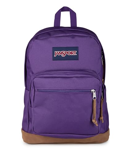 JanSport Right Pack Backpack - Durable Daypack with Padded 15" Laptop Sleeve, Spacious Main Compartment & Integrated Water Bottle Pocket - Grape Jelly - color: Grape Jelly