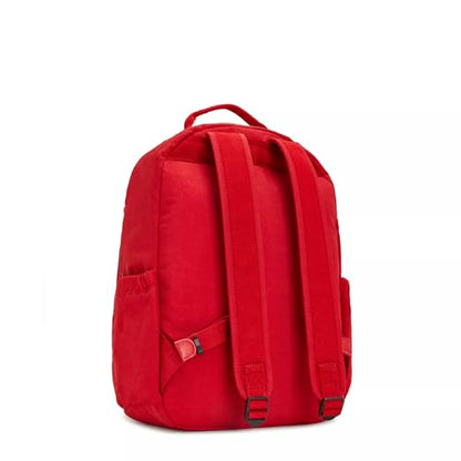 Kipling Women's Seoul 15" Laptop Backpack, Durable, Roomy with Padded Shoulder Straps, Built-In Protective Sleeve - color: Cherry Tonal 2, size: 12.75''L x 17.25''H x 8''D