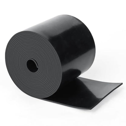 HooTown Solid Rubber Sheets Strips, 3” Wide x 1/16" Thick x 120” Long Neoprene Rubber Rolls Perfect for DIY Gasket Material, Sealing, Liner, Shield, Padding, Mat for Weather Stripping, No Adhesive - size: 3” Wide x 120” Long, style: 1/16" Thick