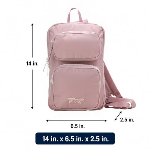 Reebok Unisex Crossbody Bag - Convertible Compact Durable Cross Body Bag for Women and Men - Gym and Travel Essentials, Size One Size, Mikayla Ashen Lilac - color: Mikayla Ashen Lilac