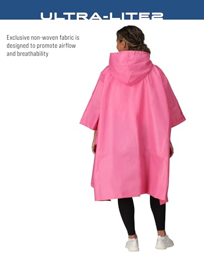 FROGG TOGGS Ultra-lite2 Waterproof, Breathable Rain Poncho, Adult and Youth Sizes - color: Pink, style: Adult