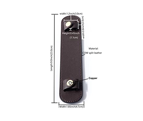 Leather Shoulder Strap Pad for Designer Trendy Bags - color: Coffee Color