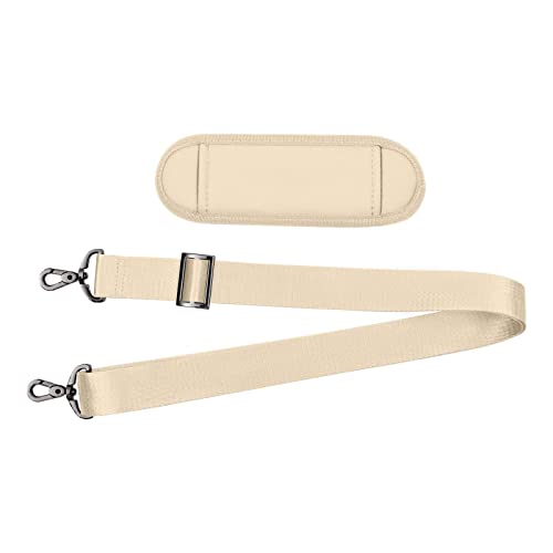 MOSISO 56 inch Shoulder Strap, Adjustable Thick Soft Universal Replacement Non-Slip Fit Padded with Metal Swivel Hooks for Laptop Shoulder Bag/Laptop Messenger Bag/Crossbody Bag, Khaki - color: Khaki