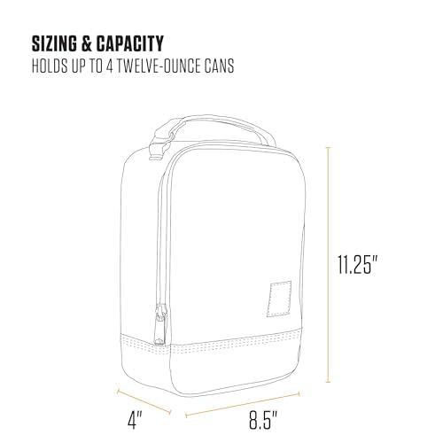 Carhartt Insulated Lunch Cooler For Men and Women, Fully Insulated Lunch Pale for Everyday Use, Industry Red - color: Industry Red