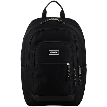 FUEL Laptop Durable Hiking Travel Commuter Carry On Casual Daypack Classic Bag Backpack, Black - color: Black