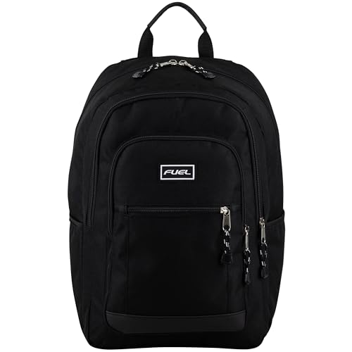 FUEL Laptop Durable Hiking Travel Commuter Carry On Casual Daypack Classic Bag Backpack, Black - color: Black