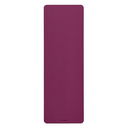 Retrospec Zuma Yoga Mat | 1/2 Inch Thick Non Slip Workout Mat | TPE Exercise Mat for Yoga, Pilates & Stretching | 72x24in - color: Boysenberry