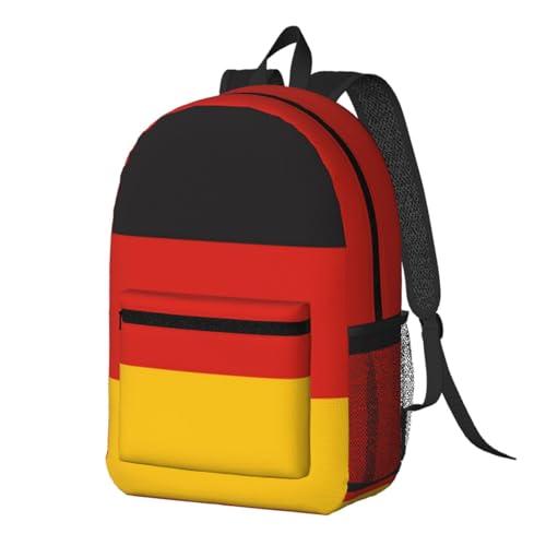 MZERSE Stylish Commuter Daypack German Flag National Banner, Laptop Backpack with Inner Pocket, Lightweight Travel Bag for Work, Trips and Gym - color: Pattern (1109)