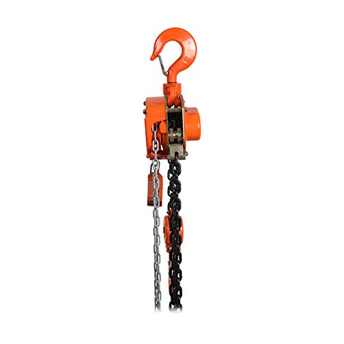 Prowinch 6600 lbs 3 Ton 30 ft Manual Chain Hoist Featuring Durable G80 Black Tempered Chain for Heavy-Duty Lifting and Rigging Applications in Industrial and Construction Environments - size: 3 TON 30 FT