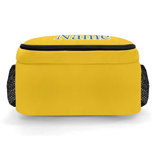 Blue Gold Volleyball Print Personalized School Backpack Casual Laptop Bag for Man Woman - color: Muilti 30