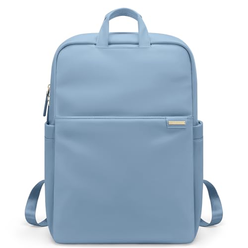 Slim Laptop Backpack for Women, Lightweight Business Backpack for Women Computer Bag Purse for Commuting, Fit 16 Inch, Lake Blue - color: Lake Blue, size: 16 Inch