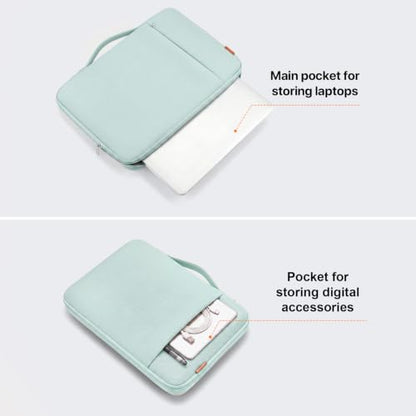 DOMISO 360° Protective Laptop Sleeve Laptop Case 15.6 inch - color: Mint Green, size: 15.6"