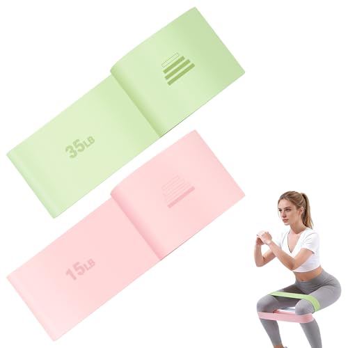 Resistance Bands for Working Out 2-Pack Elastic Exercise Bands for Strength Training, Stretching, Workout; Resistance Loop Exercise Bands Home Gym Equipment for Women Men Pilates Yoga