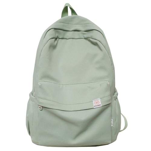 Cute Aesthetic Backpack Y2K Simple Solid Color Kawaii Backpacks Travel Laptop Backpack (Green) - color: Green