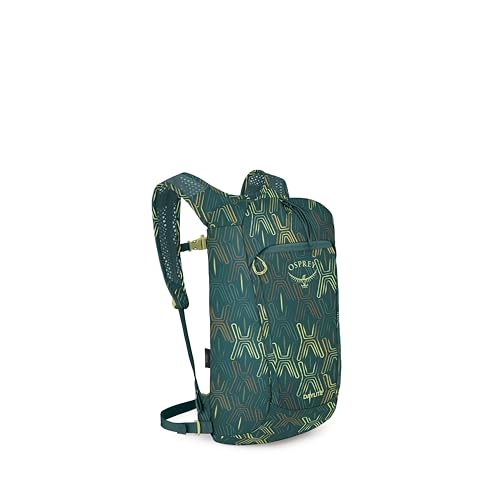 Osprey Daylite Cinch Backpack - Lightweight Travel Bag for Hikes, Festivals, and Everyday, Fuzzy Window Print/Torrent Blue - color: Fuzzy Window Print-Torrent Blue