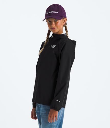 THE NORTH FACE Kids' Zipline Rain Jacket | Breathable Waterproof Rain Coat, Elastic Cuffs, Zip Pockets, Water Repellent - color: Tnf Black, size: Small