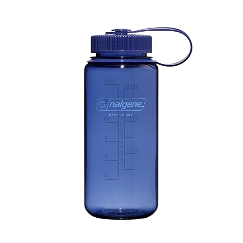 Nalgene 16 oz Wide Mouth Water Bottle | Slim Cup Holder Size, BPA-Free, Durable & Leak Proof, Lightweight Travel Bottle, Denim - color: Denim, size: 16 Ounces