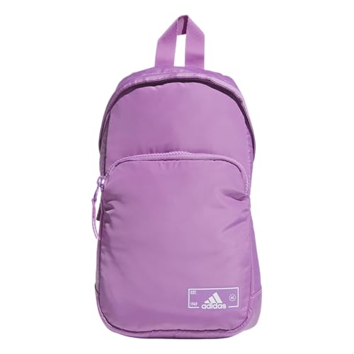 adidas Essentials Crossbody – Athletic Sling Bag with Phone Pocket - color: Preloved Purple/2.0