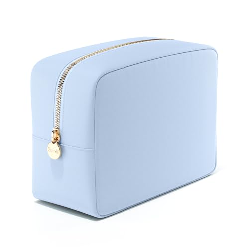 Embla Large Makeup Bag and Waterproof Nylon Travel Toiletry Bag, Large Capacity Cosmetic Zipper Pouch, Blue - color: Sky, size: Large