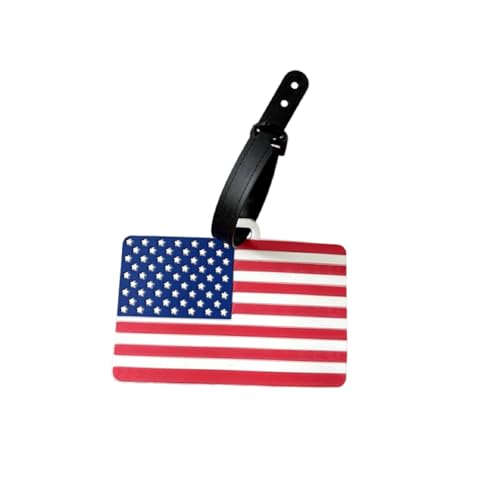 1Pcs American USA Flag Silicone Luggage Tag Travel Bag Identifier Personalized Labels Suitcase ID Tag for Cruise Airport - color: American Usa Flag
