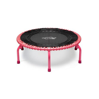 JumpSport 350 PRO 39 Inch Fitness Trampoline Indoor Rebounder Cardio Workout Equipment 300 lb Capacity - color: Black