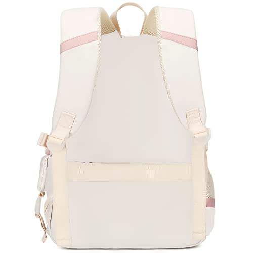 Classic Diamond School Backpack for Girls Laptop Backpack Cute Bookbag Kawaii College Backpack School Backpacks for Teens Girls Student (White) - color: White