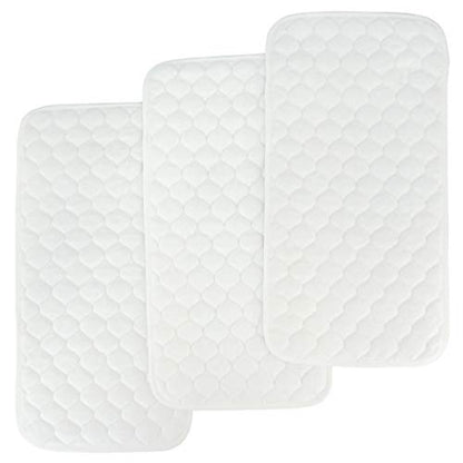 BlueSnail Quilted Thicker Waterproof Changing Pad Liners,3 Count(Snow White 13” x 27”) - color: Snow White (13” X 27”)
