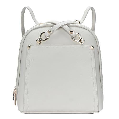 MMS Brands Miztique Daisy Convertible Backpack Purse for Women | Vegan Leather Shoulder Strap Bag or Convertible Backpack | (Bone) - color: Bone