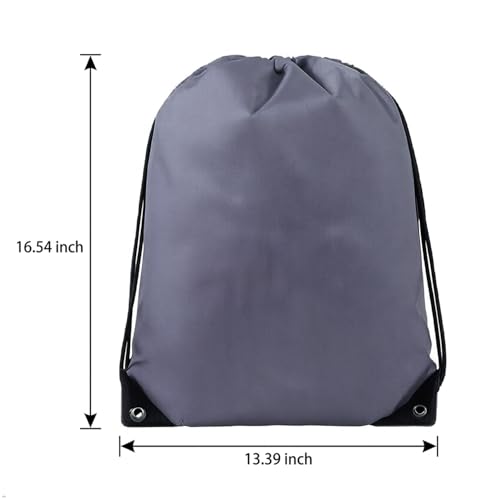 Drawstring Backpacks,10 Pack — Lightweight Drawstring Bags, Gym Sack for Sports, Daily Use & Travel (10, Grey) - color: Grey