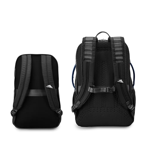 High Sierra Hi-Life 3-in-1 Convertible Backpack - Features Removable Daypack, Stack-It Strap, Adjustable Sternum Strap, Fleeced Pocket For Scratch Protection, Dual Water Bottle Pockets - Black/Blue - color: Black/Blue