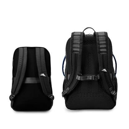 High Sierra Hi-Life 3-in-1 Convertible Backpack - Features Removable Daypack, Stack-It Strap, Adjustable Sternum Strap, Fleeced Pocket For Scratch Protection, Dual Water Bottle Pockets - Black/Blue - color: Black/Blue