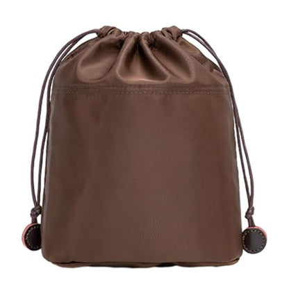Purse Organizer Insert for Bucket Bag, Drawstring Designed, Nylon Inner Bag