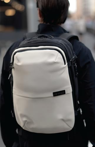 AirVault Vacuum Seal Travel Backpack 60L with Expandable HyperSeal Air Compression Vacuum System Water Resistant TSA Lock (Vacuum Pump Included, White, 60L) - color: White