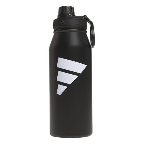 adidas Metal Water Bottle 1L - color: Black/White/L