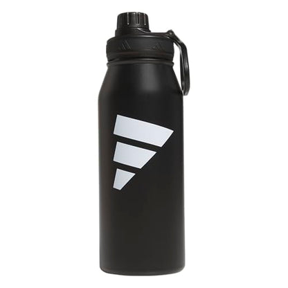 adidas Metal Water Bottle 1L - color: Black/White/L