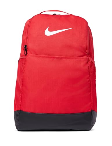 Nike Unisex Adult Gameday Brasilia 9.5 Training Backpack (24L or 30L) | Mens and Womens - color: University Red/Black/White, size: Medium