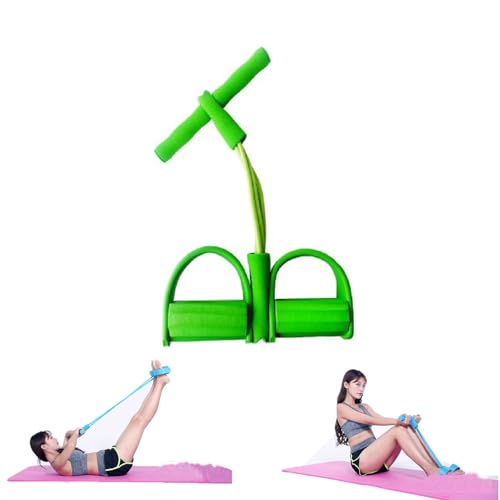 Fashion Puller Exercise,4 Tube Foot Pedal Resistance Band,Elastic Yoga Resistance Band for Women,Multifunctional Pedal ResistanceBand with Handles for Arm,Waist Training & Stretching,Fitness - color: #B