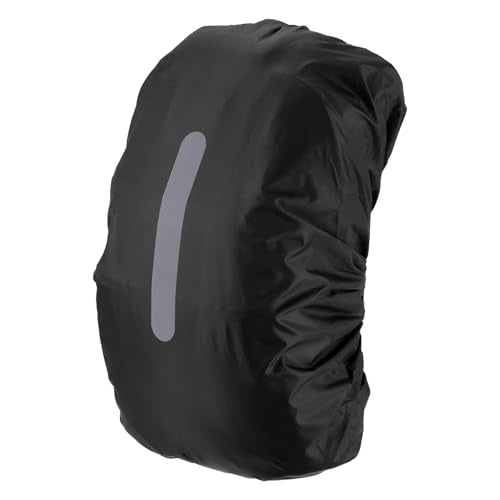 M METERXITY Waterproof Backpack Rain Cover Waterproof Backpack Cover, Bag Rain Cover with A Vertical Reflective Strap for Hiking/Biking/Camping/Outdoor Traveling - color: Black, size: Large(40L-50L)