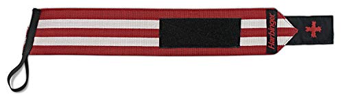 Harbinger Red Line 18-Inch Weightlifting Wrist Wraps for Men and Women (Pair) - color: Flag