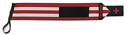 Harbinger Red Line 18-Inch Weightlifting Wrist Wraps for Men and Women (Pair) - color: Flag
