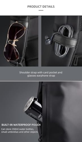 Kingsons 15.6 Inch Laptop Backpack Business for Men/Women,Travel Anti-Theft Slim Backpack with USB Charging Port and RFID Pocket Lightweight School Computer Bookbag Large Capacity Water Resistant - color: Ks3210w