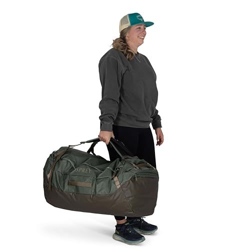 Osprey Transporter Lightweight Travel Duffel Bag - Extra Large Water Resistant Durable Gear Bag for Men and Women - color: Raven Black, style: 120l
