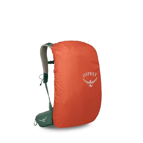 Osprey Stratos 24L Men's Hiking Backpack - Adjustable Daypack with Waterproof Raincover & Bottle Pockets, Pine Leaf - color: Pine Leaf, style: 24l