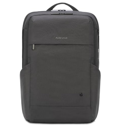 PUREVAVE Laptop Backpack for Men and Women with YKK Zippers - color: Sable Black
