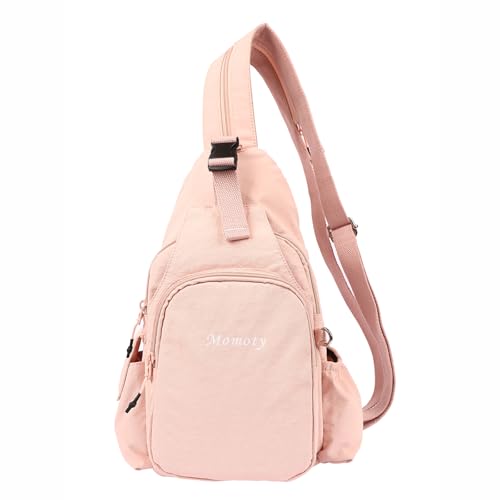 Crossbody Bag for Women Mini Backpack Purse Sling Bag Travel Hiking Chest Bag Daypack Small Casual Fanny Pack - color: Pink